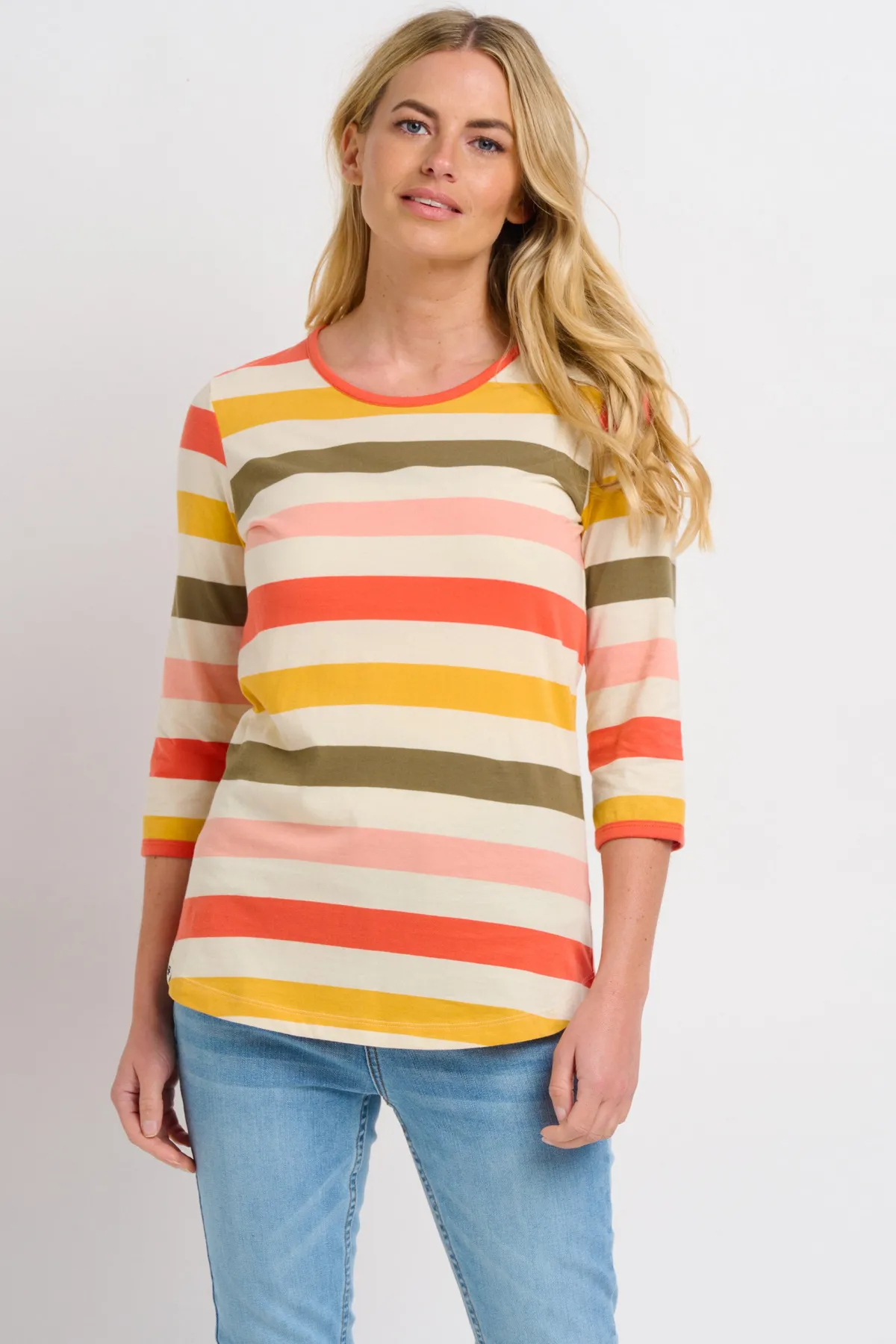 Brakeburn Poppy Stripe Tee Cream Flash Sale