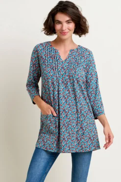 Brakeburn Pressed Flowers Tunic Blue Best