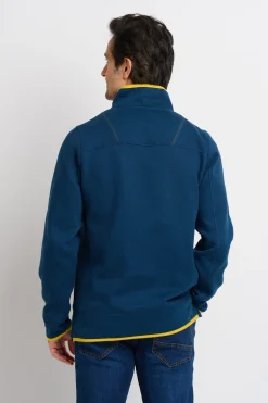 Brakeburn Quarter Zip Sweat Navy Fashion