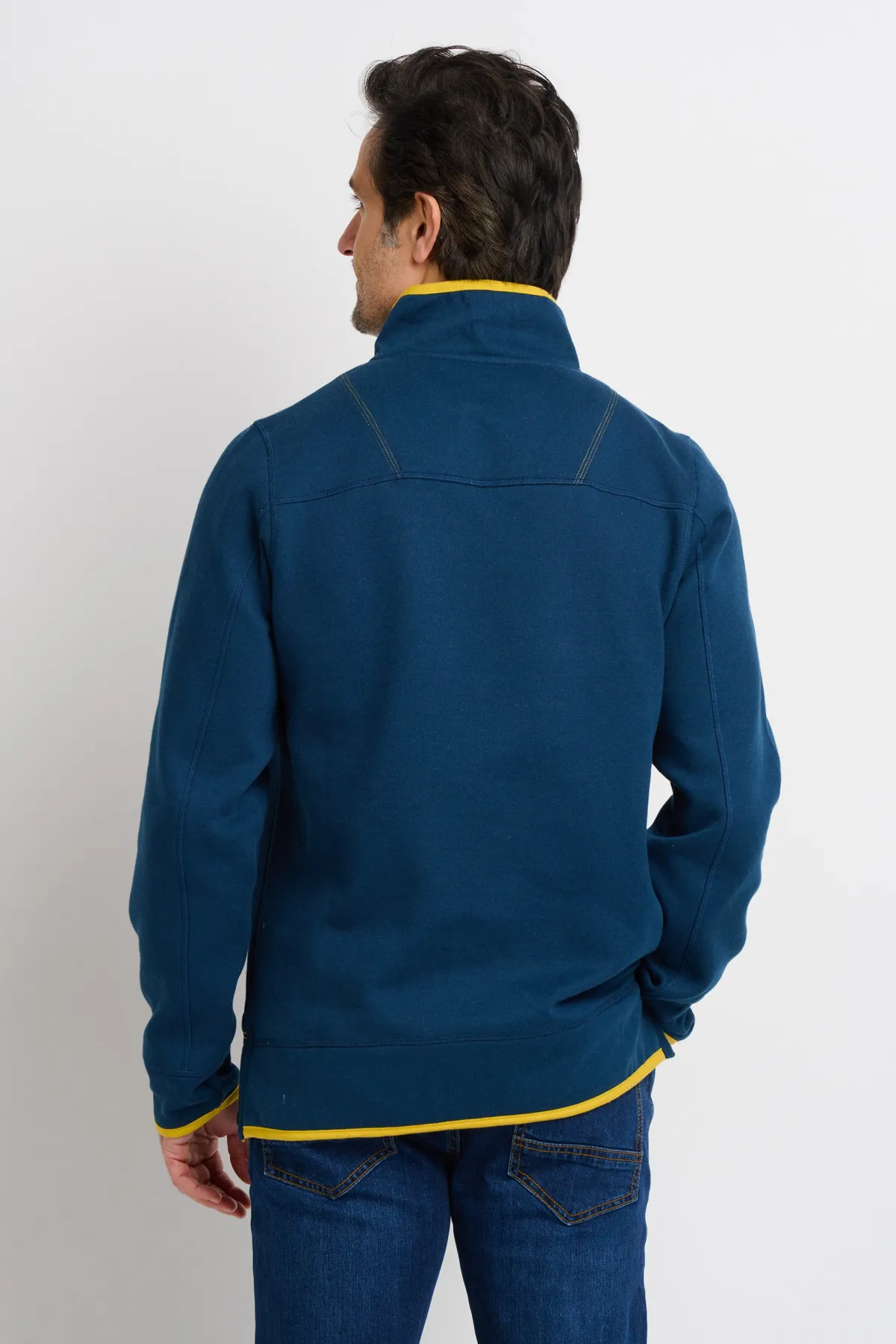 Brakeburn Quarter Zip Sweat Navy Fashion