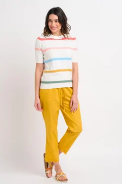 Brakeburn Rainbow Knitted Tee Blue Outlet