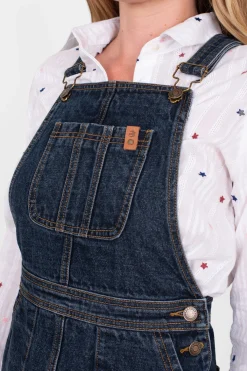 Brakeburn Rayna Pinny Dress Navy Discount
