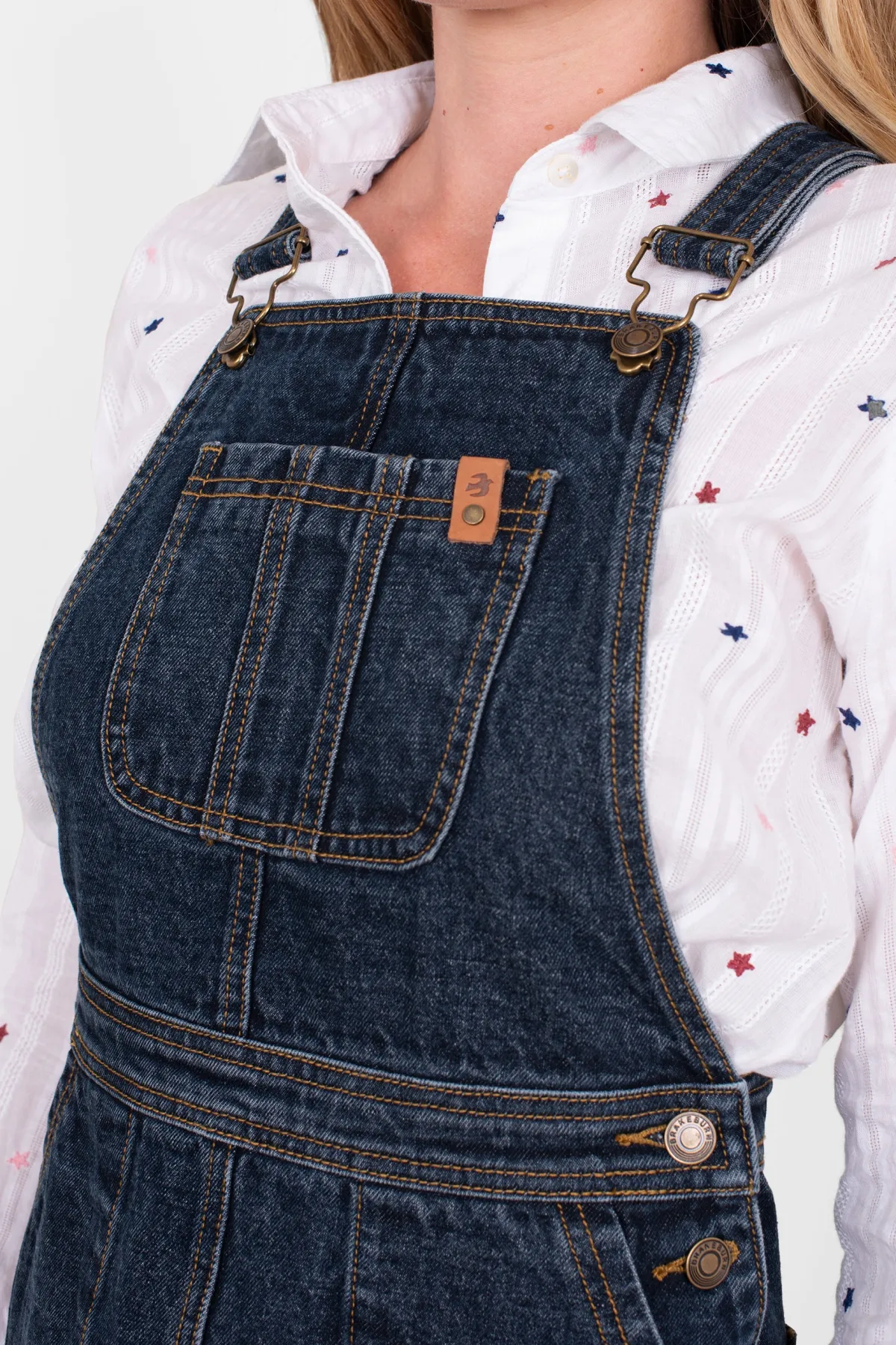 Brakeburn Rayna Pinny Dress Navy Discount