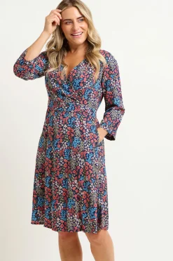 Brakeburn Regan Wrap Dress Black Sale