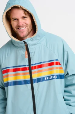 Brakeburn Retro Stripe Chinook Changing Robe Blue Cheap