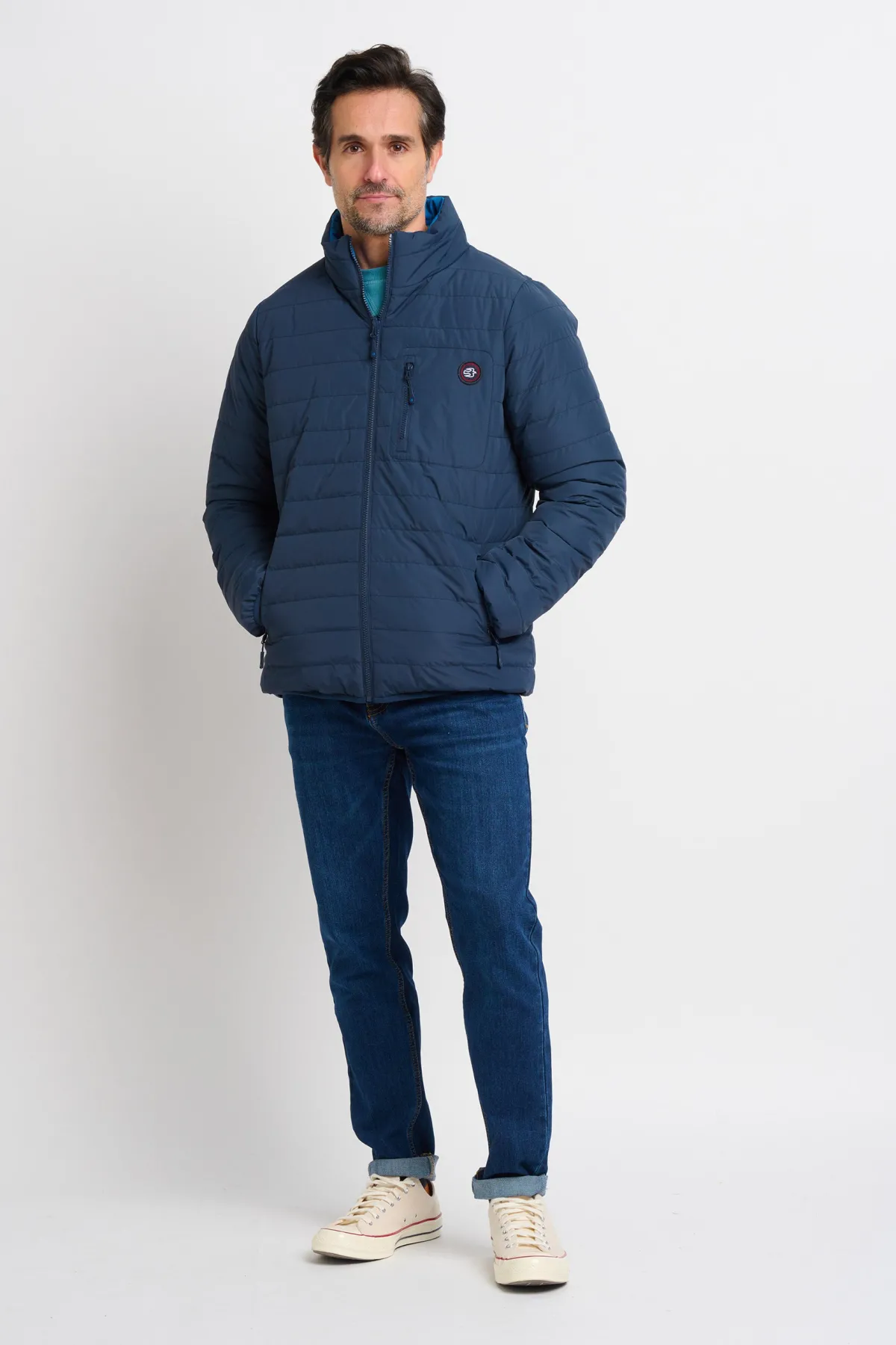 Brakeburn Reversible Puffer Jacket Blue Fashion