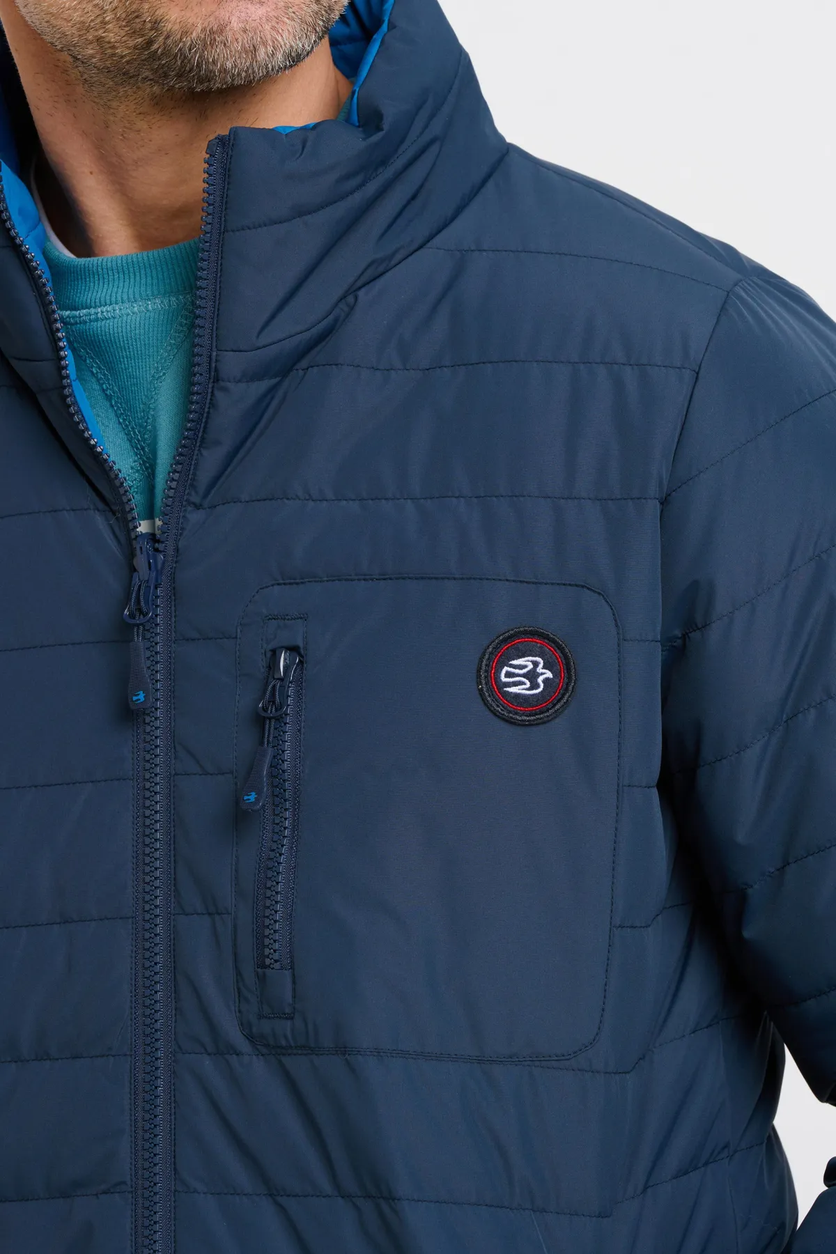 Brakeburn Reversible Puffer Jacket Blue Fashion