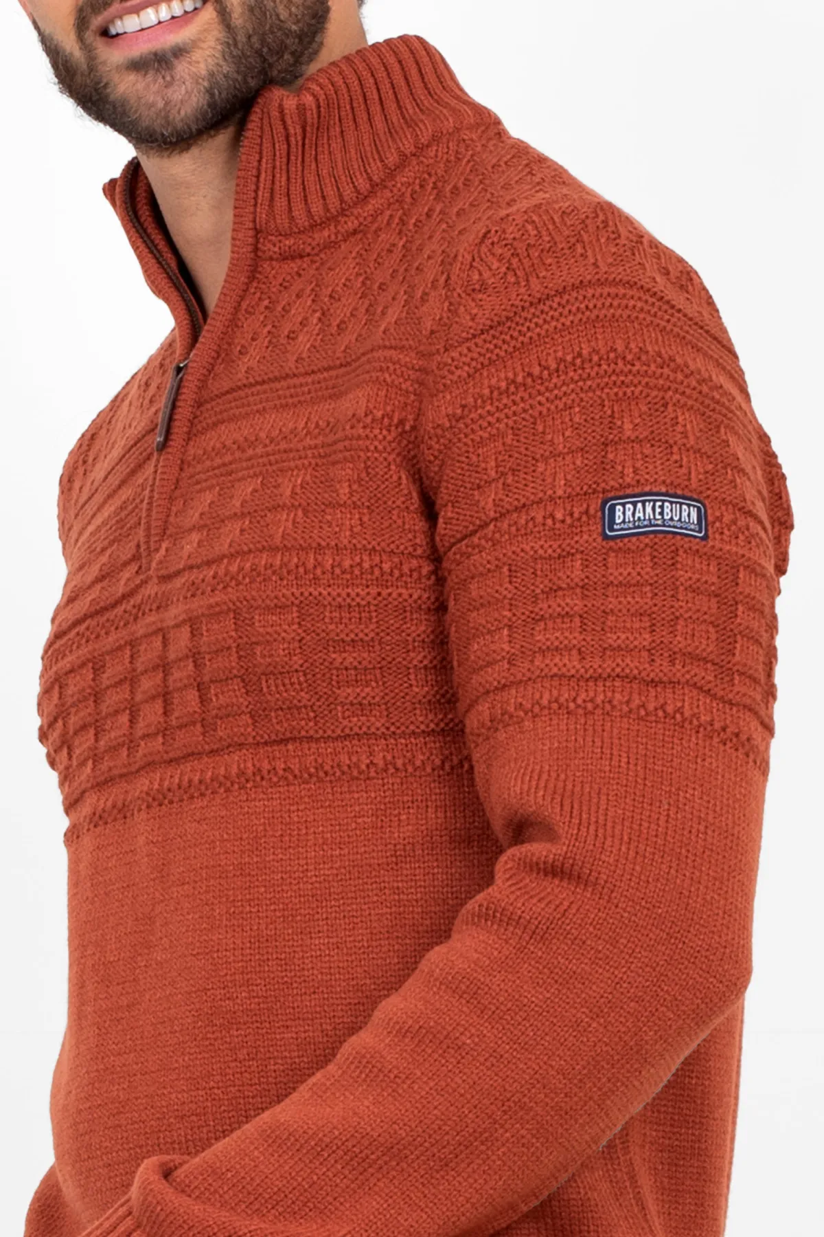 Brakeburn Rust Quarter Zip Orange Cheap