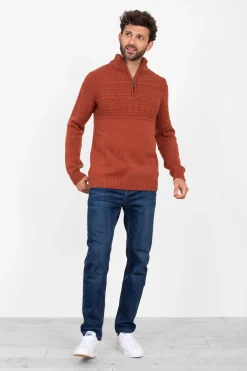Brakeburn Rust Quarter Zip Orange Cheap