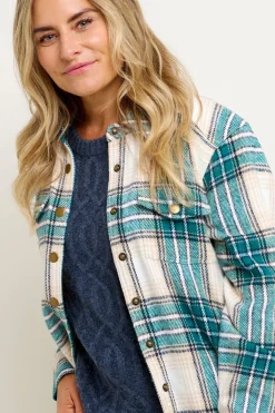 Brakeburn Shamrock Flannel Shacket Cream Shop