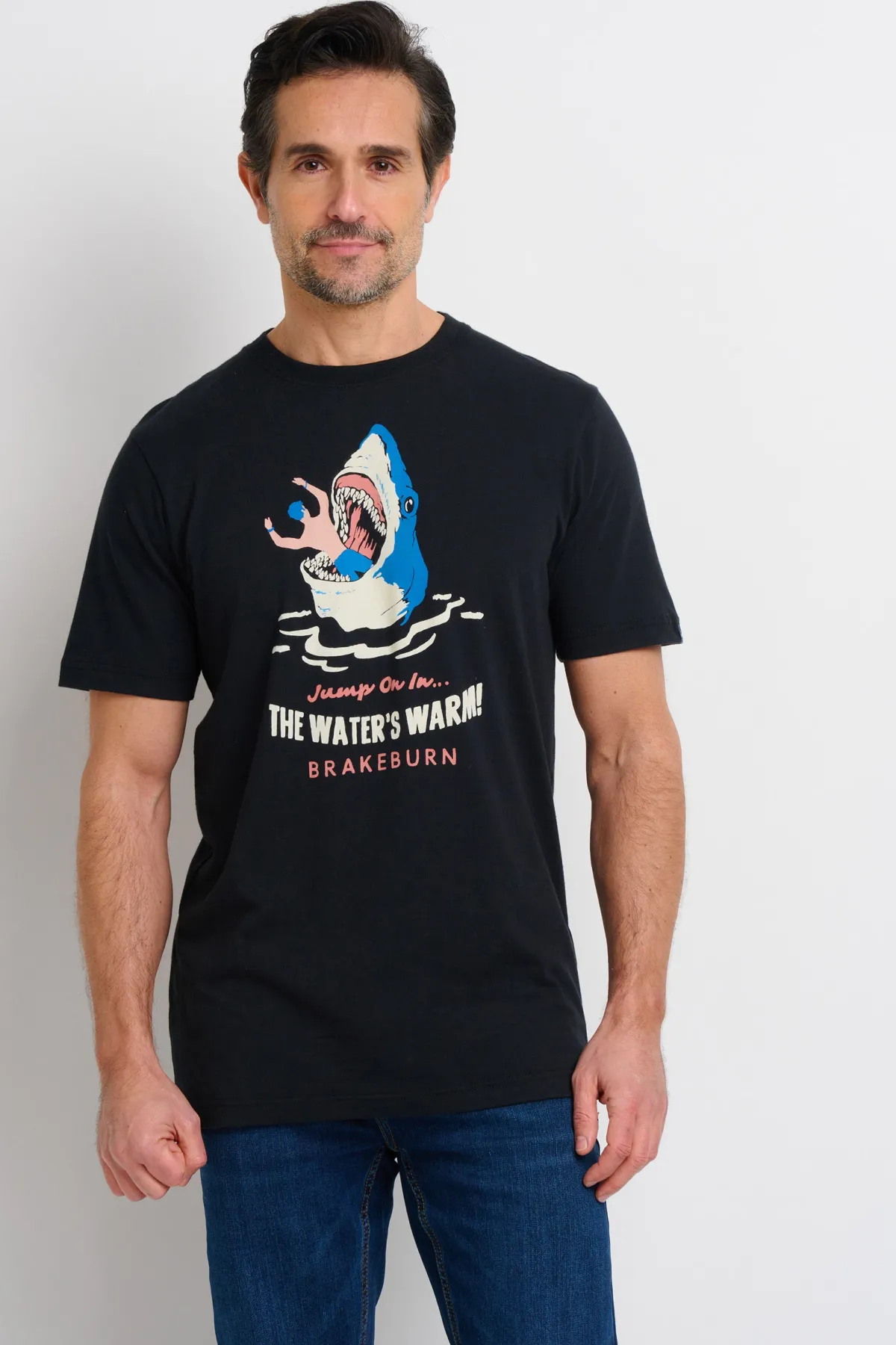 Brakeburn Shark Tee Black Flash Sale