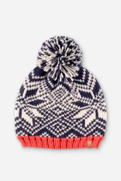 Brakeburn Snow Flake Beanie Coral Clearance
