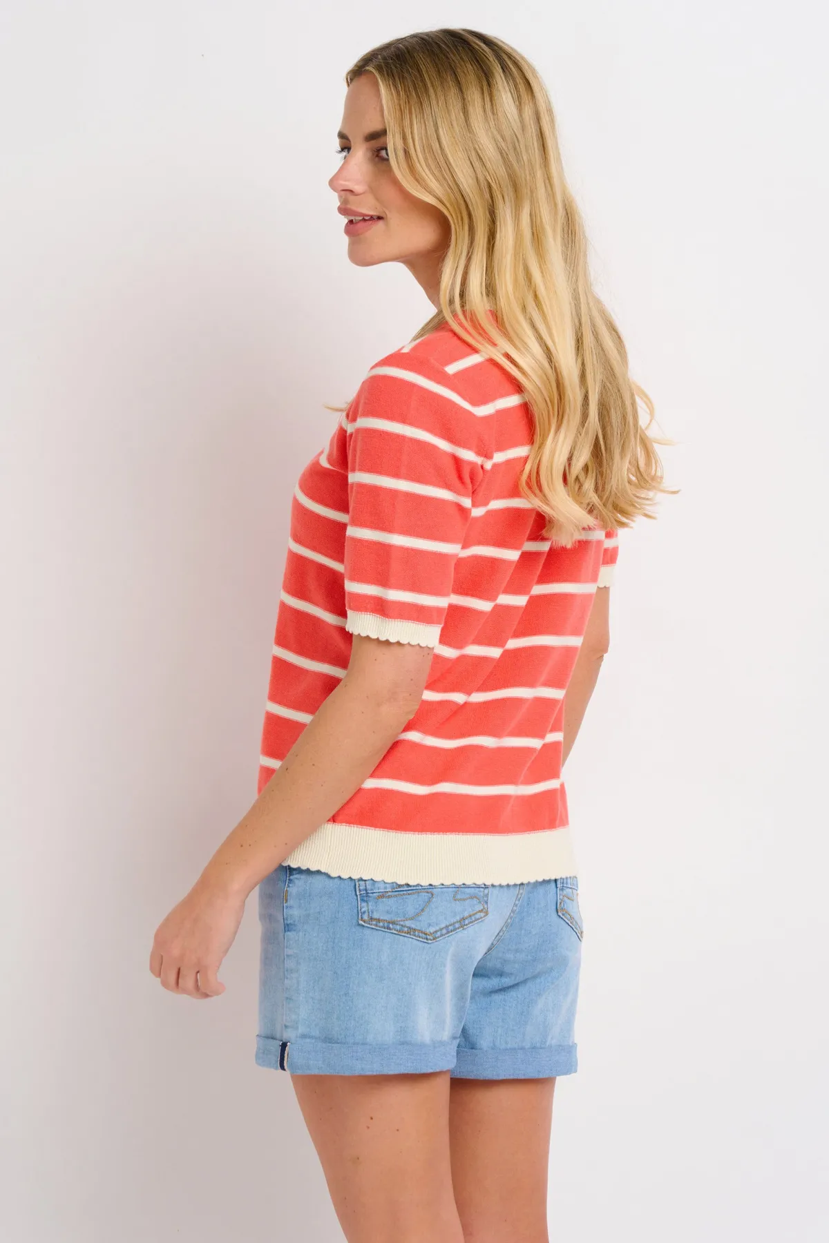 Brakeburn Sorbet Knitted Tee Cream Shop