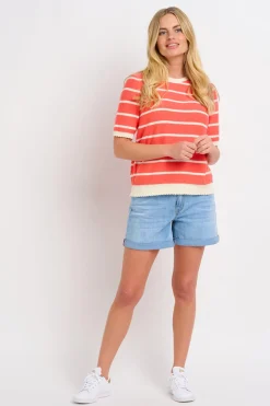 Brakeburn Sorbet Knitted Tee Cream Shop