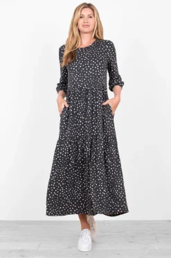 Brakeburn Spotty Jersey Dress Grey Best