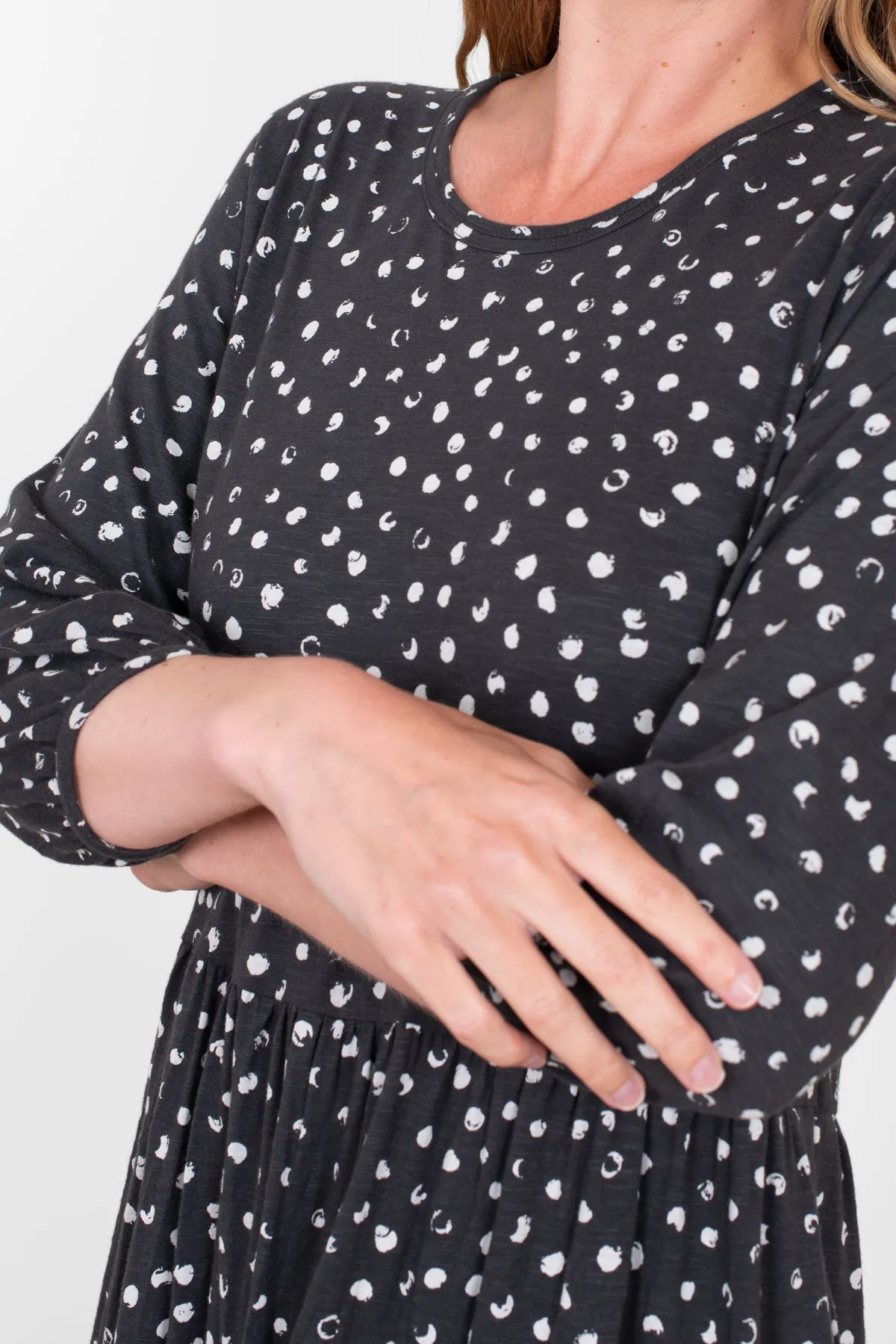 Brakeburn Spotty Jersey Dress Grey Best