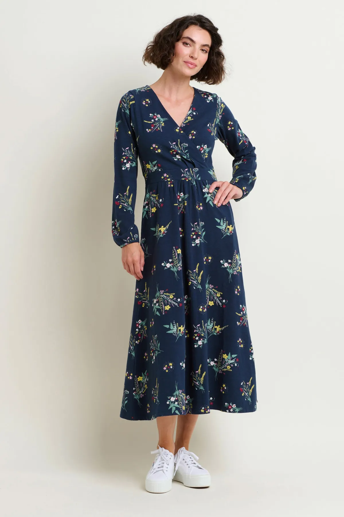 Brakeburn Spring Bunches Wrap Maxi Dress Multicoloured Hot