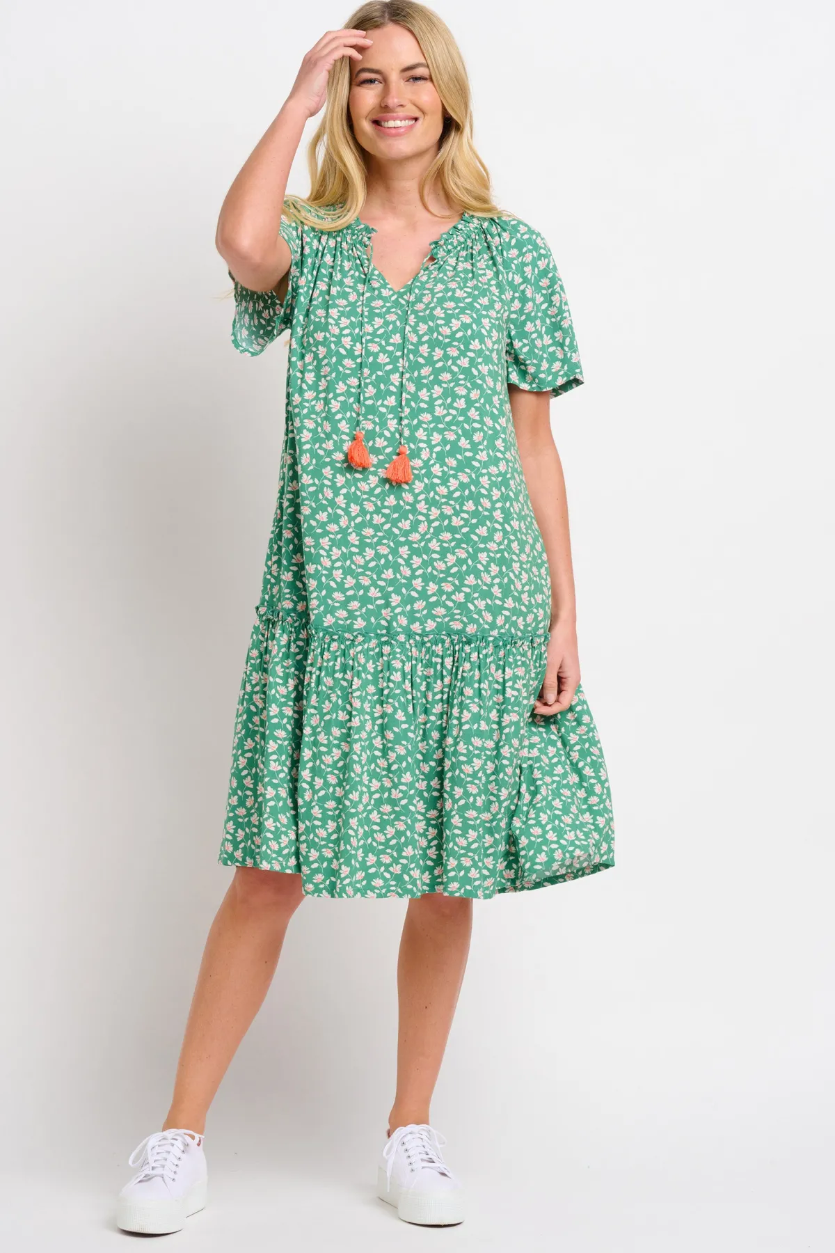 Brakeburn Spring Garden Dress Green Discount