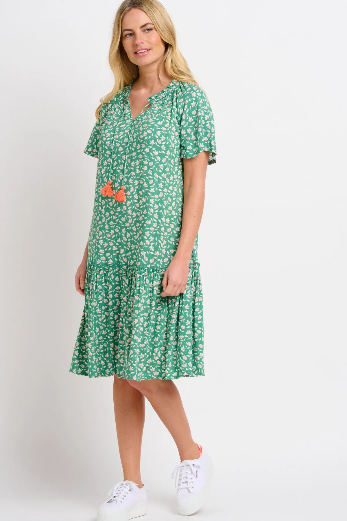 Brakeburn Spring Garden Dress Green Discount