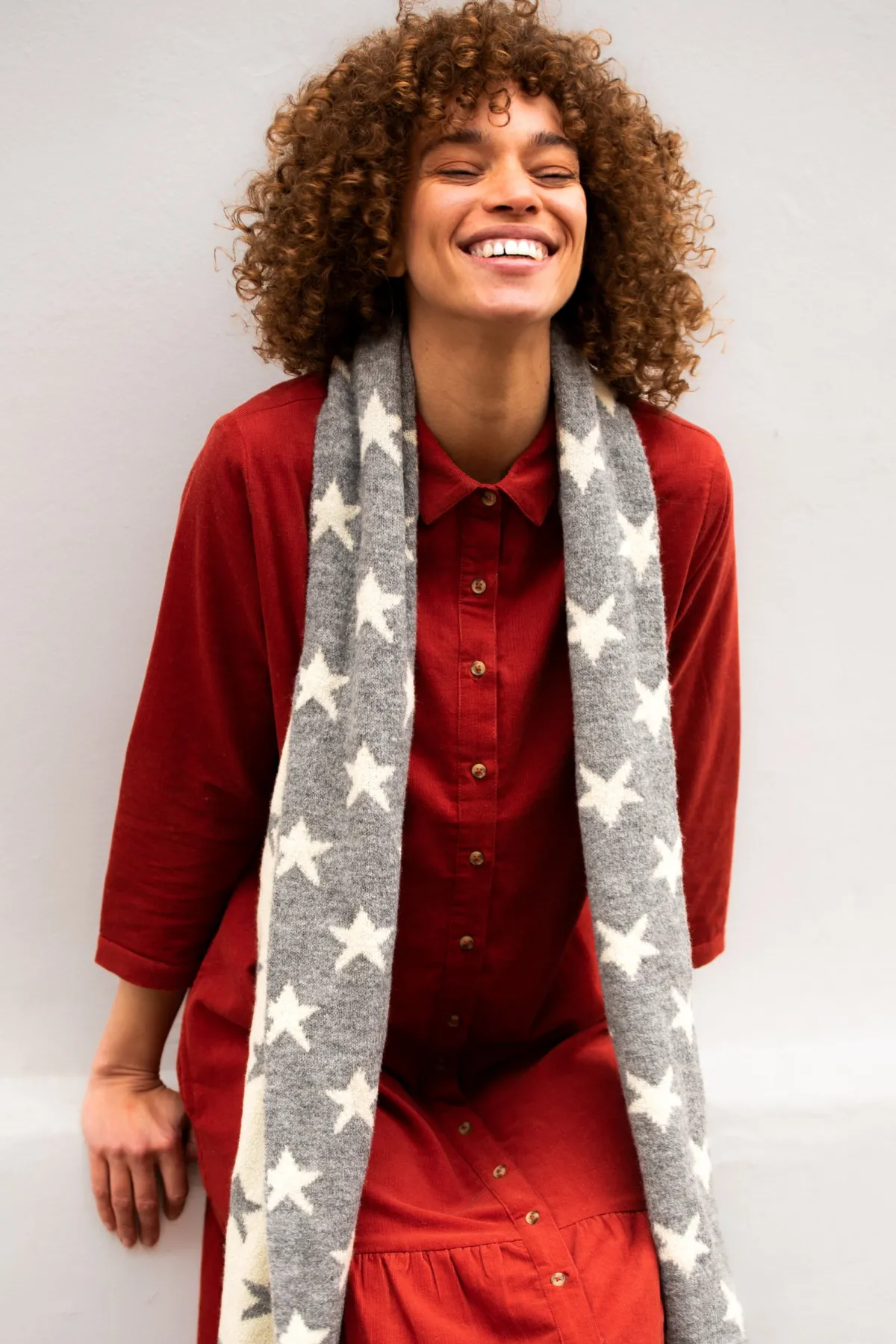 Brakeburn Star Scarf Cream Flash Sale