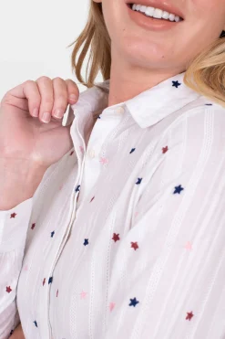 Brakeburn Star Shirt White New