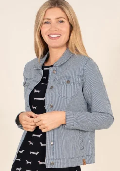 Brakeburn Stripe Denim Jacket Blue Hot