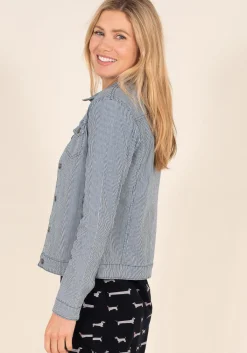 Brakeburn Stripe Denim Jacket Blue Hot