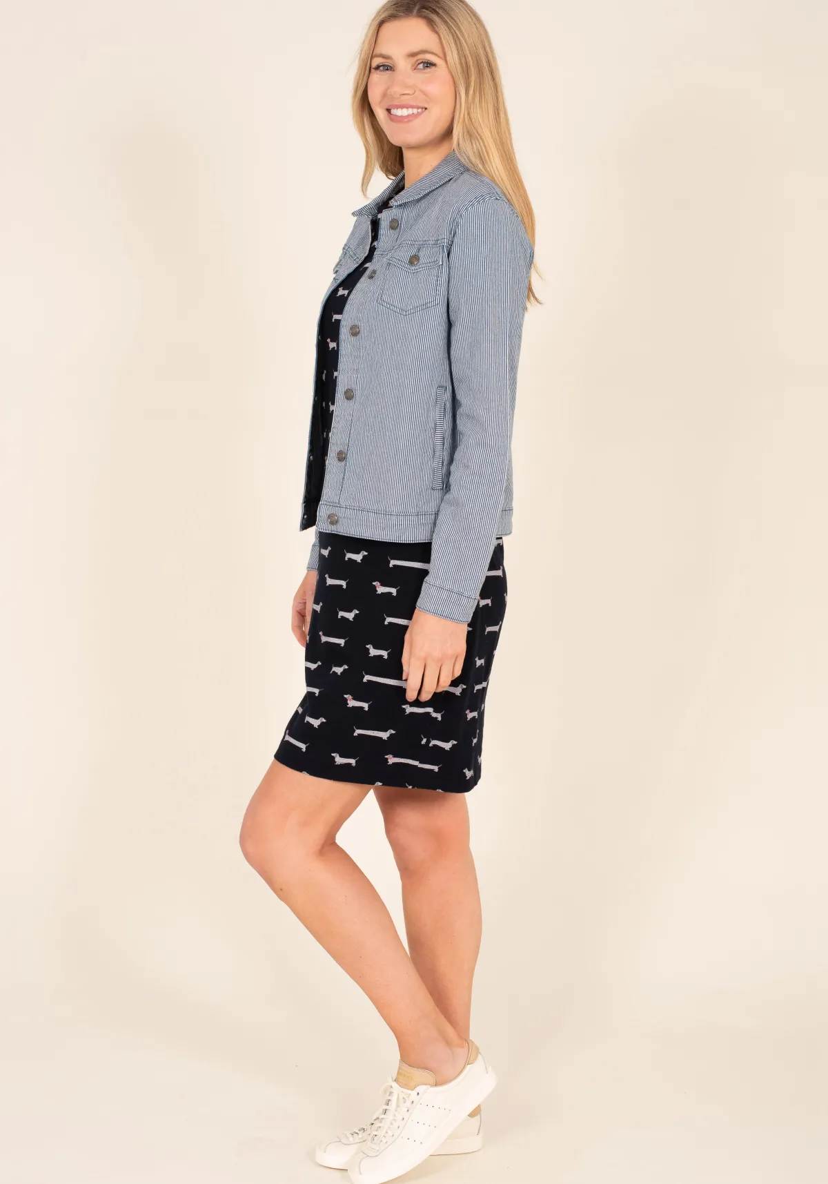 Brakeburn Stripe Denim Jacket Blue Hot