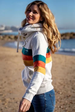 Brakeburn Stripe Elise Hoodie Multicoloured Best Sale