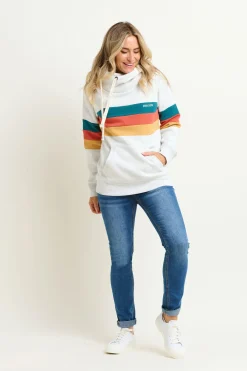 Brakeburn Stripe Elise Hoodie Multicoloured Best Sale