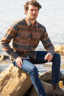 Brakeburn Stripe Shirt Brown Shop