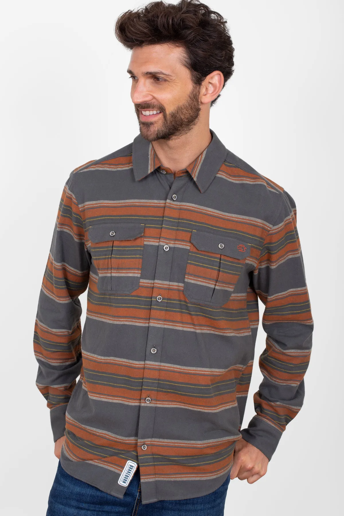 Brakeburn Stripe Shirt Brown Shop