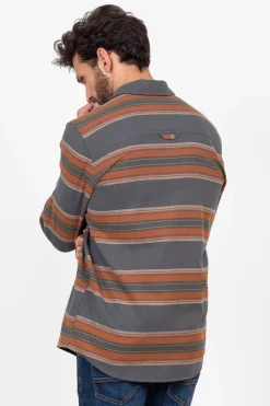 Brakeburn Stripe Shirt Brown Shop