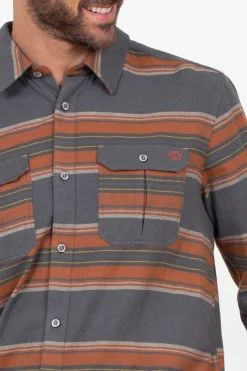 Brakeburn Stripe Shirt Brown Shop