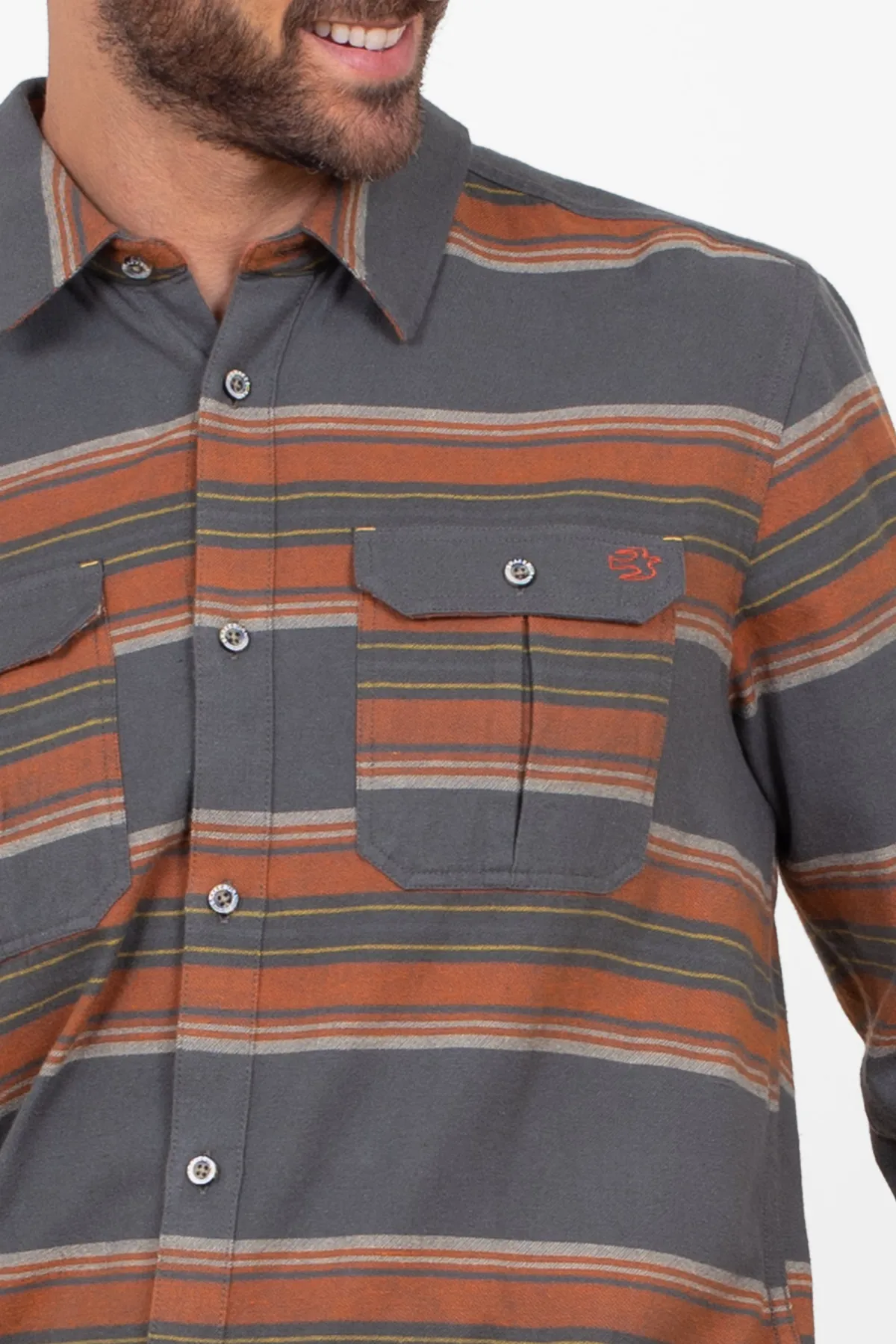 Brakeburn Stripe Shirt Brown Shop