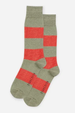 Brakeburn Stripe Socks Khaki Sale