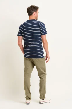Brakeburn Stripe Tee Navy Fashion