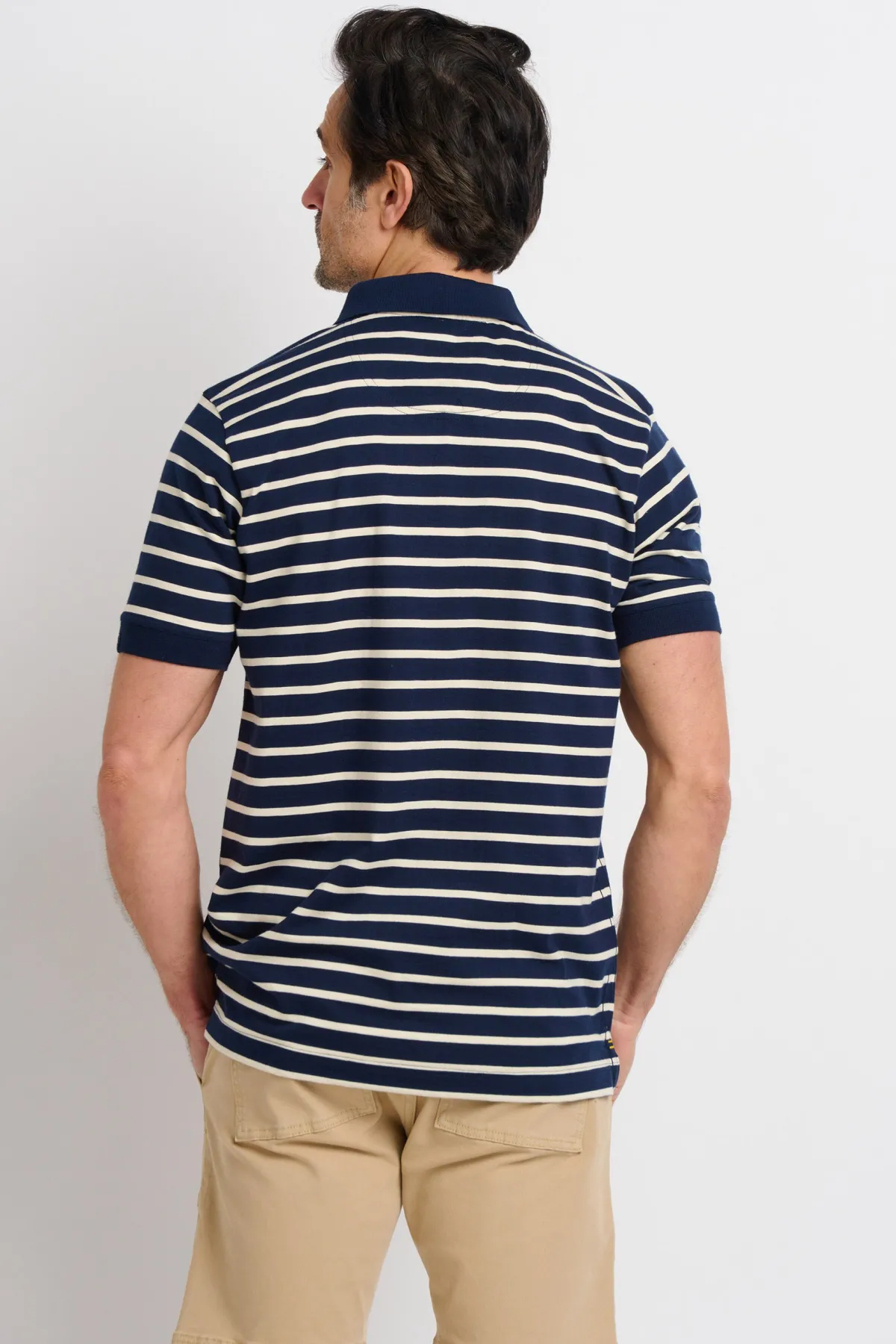 Brakeburn Striped Polo Shirt Navy Cheap
