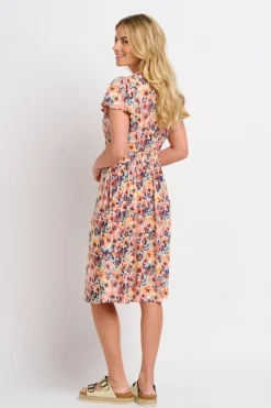 Brakeburn Summer Blooms Wrap Dress Khaki Best