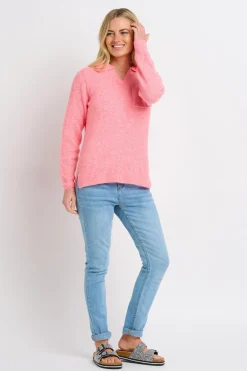 Brakeburn Sunrise Collar Knit Pink Fashion