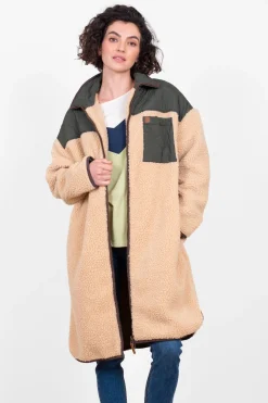Brakeburn Teddy Longline Borge Jacket Cream Best Sale