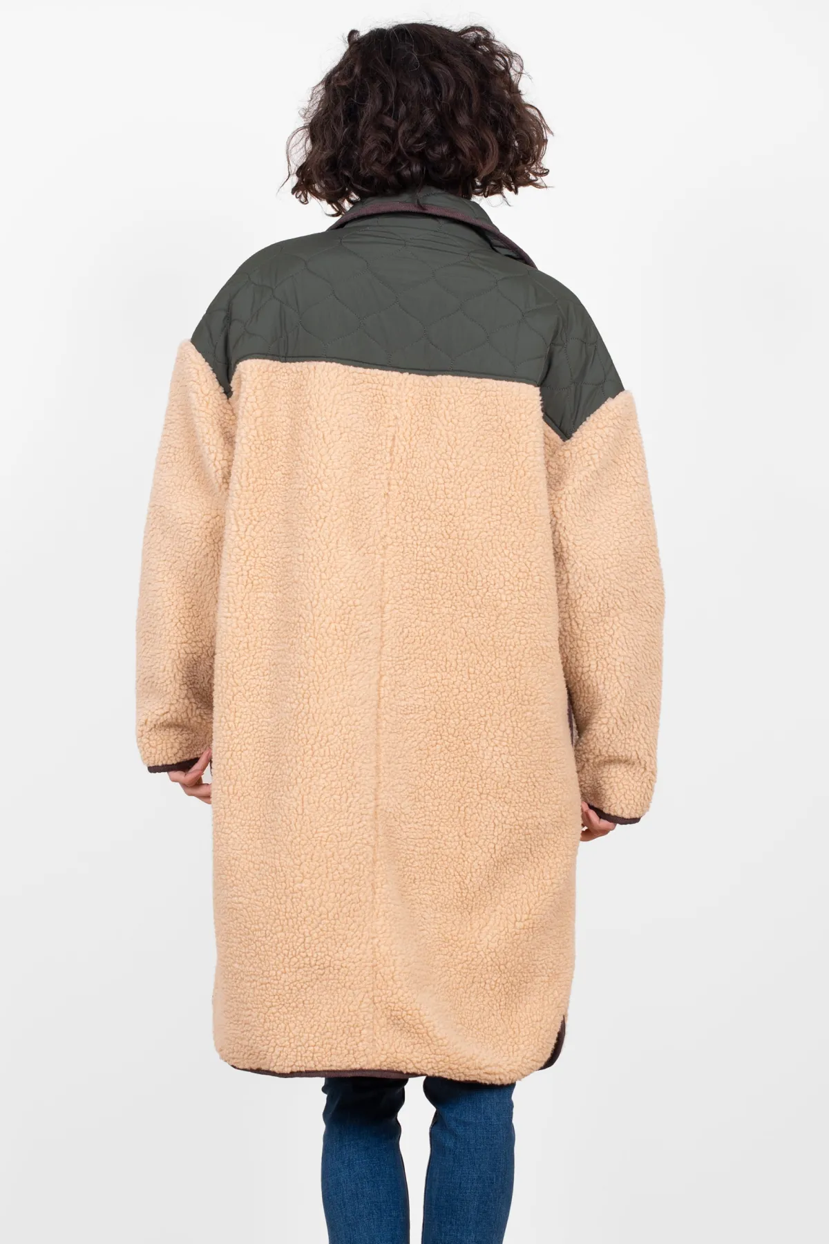 Brakeburn Teddy Longline Borge Jacket Cream Best Sale