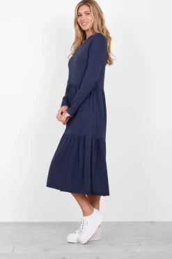 Brakeburn Tinley Jersey Dress Navy Store