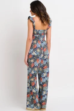 Brakeburn Trailing Tropics Jumpsuit Blue Hot