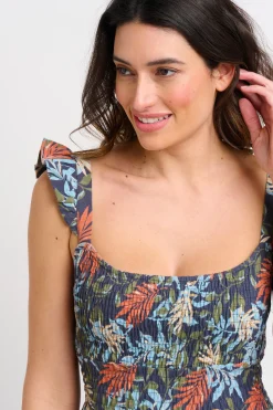 Brakeburn Trailing Tropics Jumpsuit Blue Cheap
