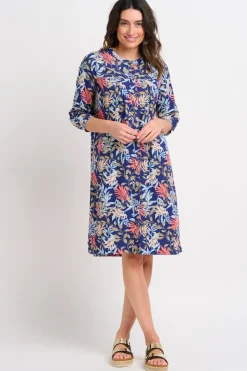 Brakeburn Trailing Tropics Shirt Dress Khaki Cheap