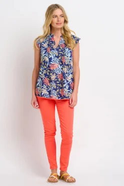 Brakeburn Trailing Tropics Sleeveless Blouse Blue Online