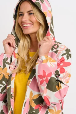 Brakeburn Tropical Palm Showerproof Raincoat Khaki Store