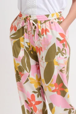 Brakeburn Tropical Palm Traveller Pants Khaki Best Sale
