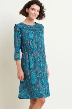 Brakeburn Uma Floral Paisley Dress Blue Cheap